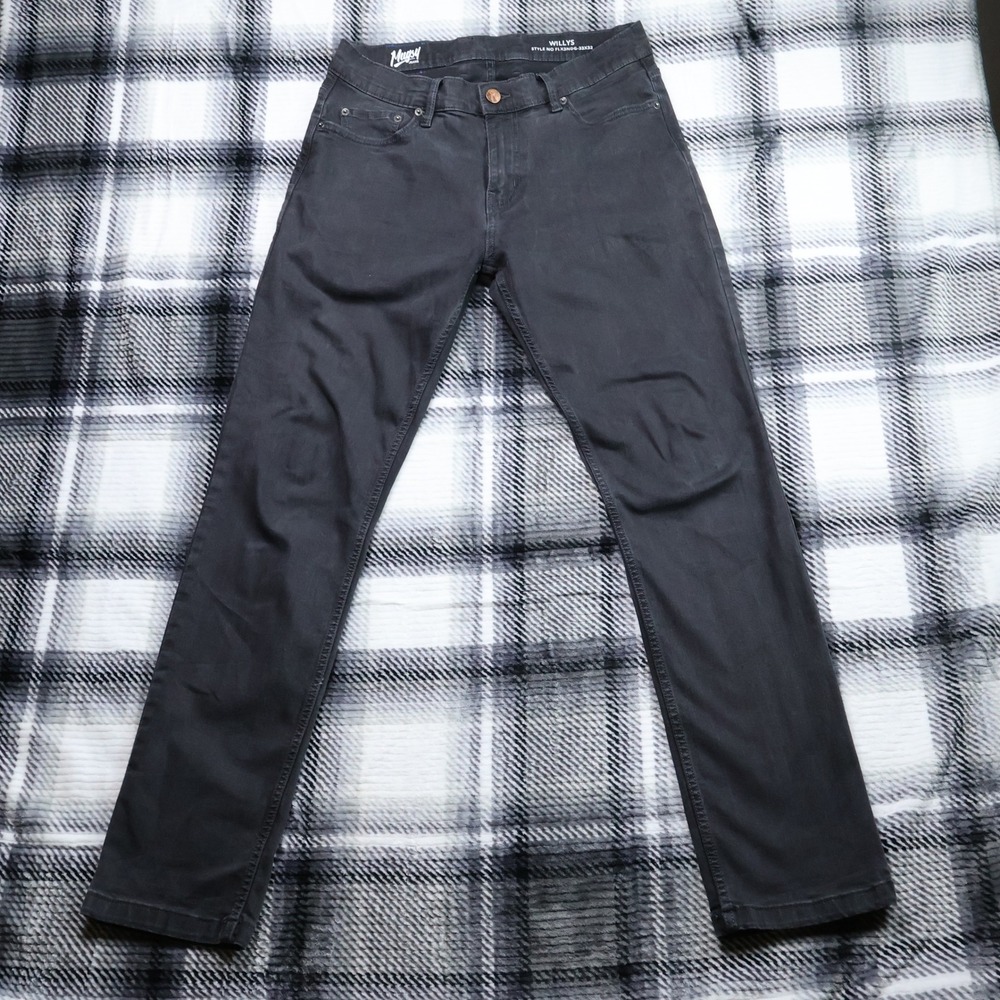 Mugsy Jeans Willys Charcoal Gray Slim Fit Chinos 33x32 FLX3NDG